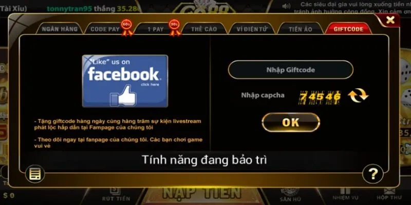 Cách nạp giftcode go88 cho người chơi mới Cách nạp giftcode go88 cho người chơi mới