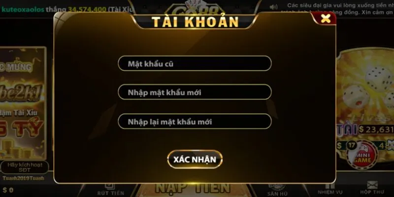 Làm sao để đổi mật khẩu tài khoản go88 nhanh chóng? Làm sao để đổi mật khẩu tài khoản go88 nhanh chóng?