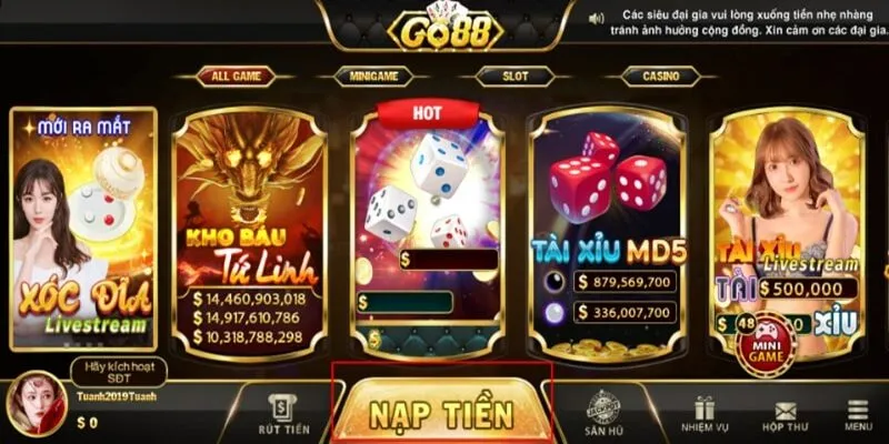 Làm thế nào để nạp tiền vào ví go88 nhanh chóng? Làm thế nào để nạp tiền vào ví go88 nhanh chóng?